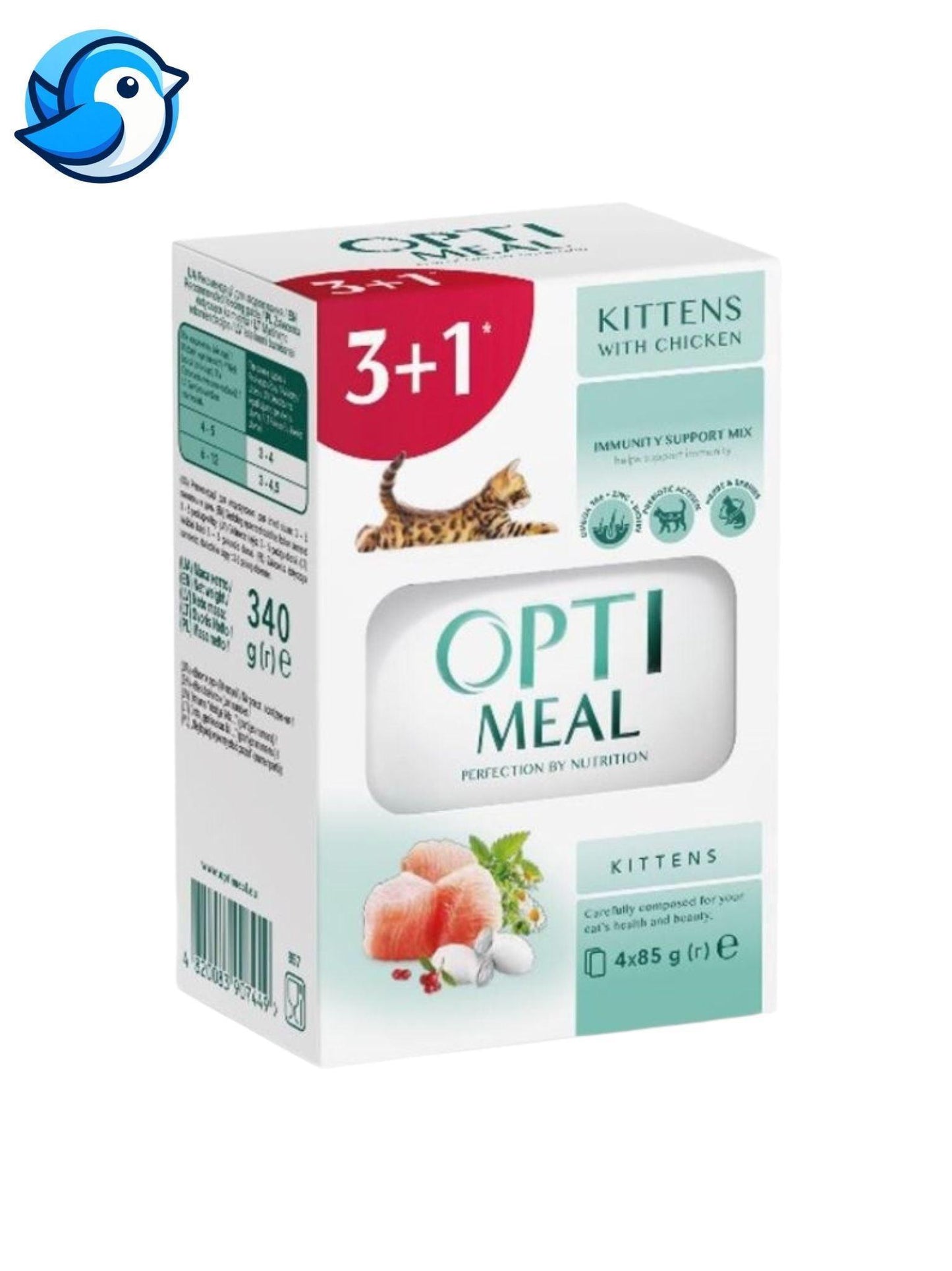 OPTI MACSKA ALUT. BORJÚ,BÁRÁNY,NYÚL 3+1db 85G - Pöpi Állateledel és Kiegészítők