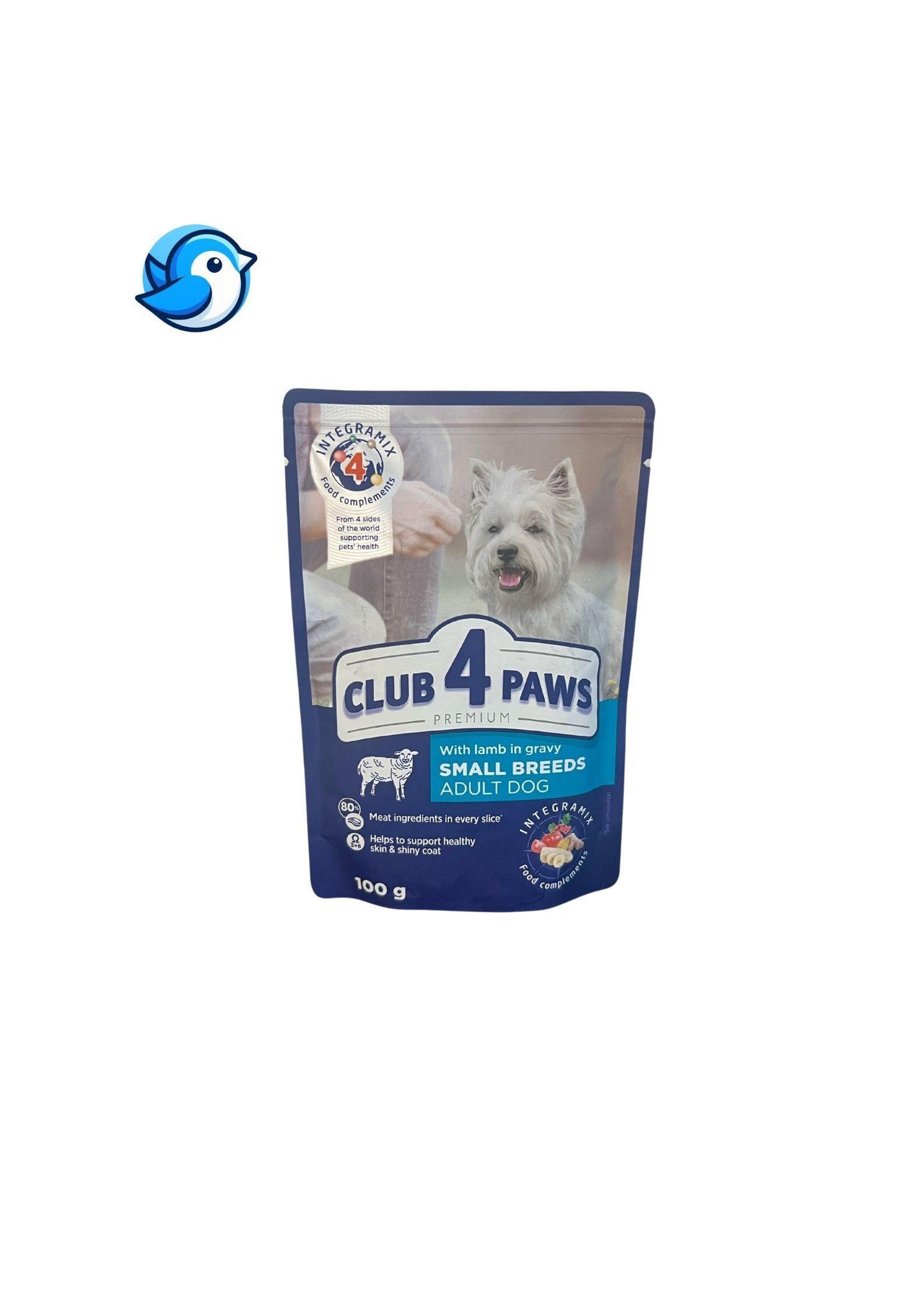 CLUB4PAWS BÁRÁNY ALUTASAKOS 100G - Pöpi Állateledel és Kiegészítők