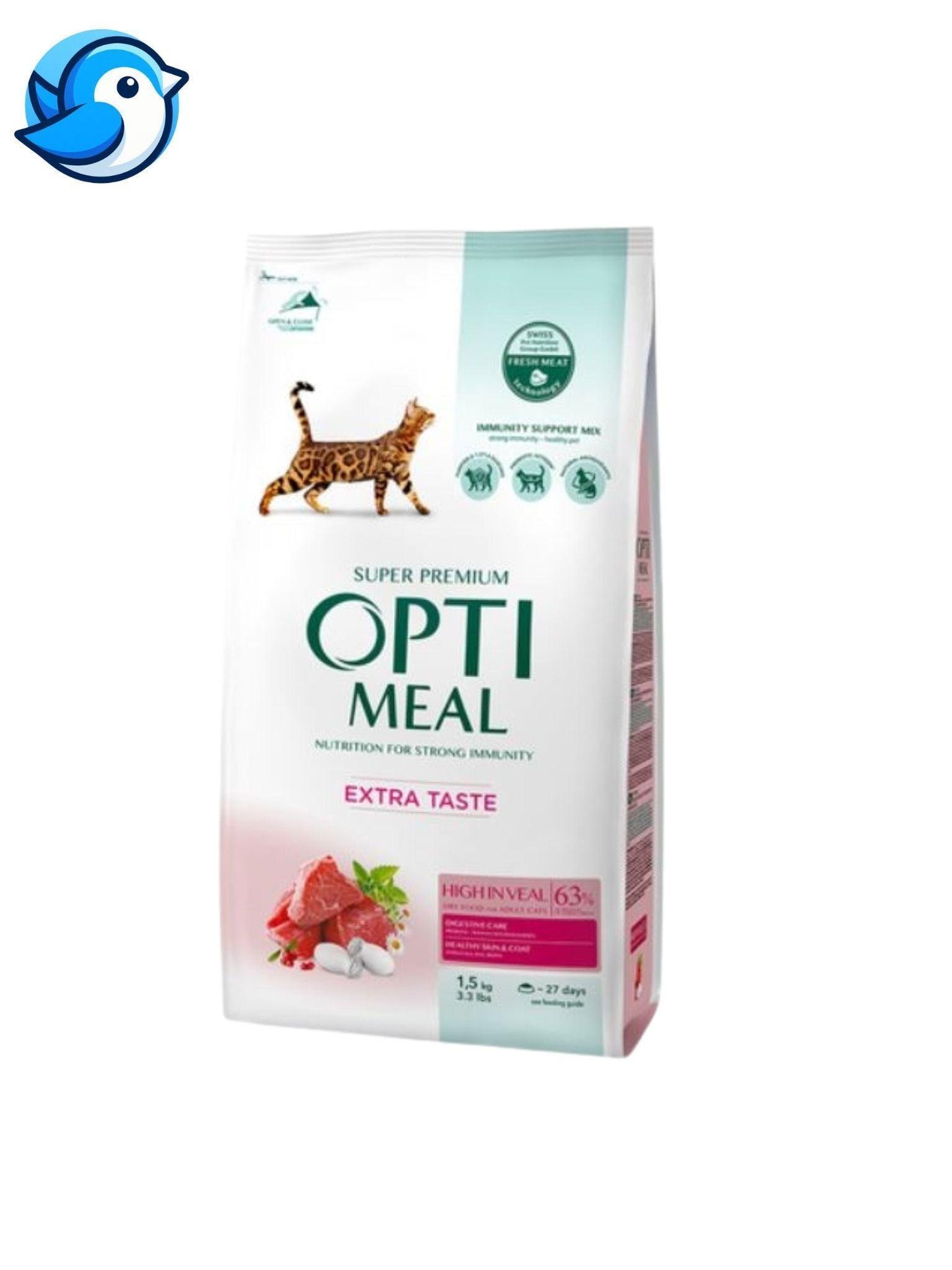 OPTI MACSKA FELNŐTT SZÁRAZ TÁP 1,5KG BORJÚ - Pöpi Állateledel és Kiegészítők