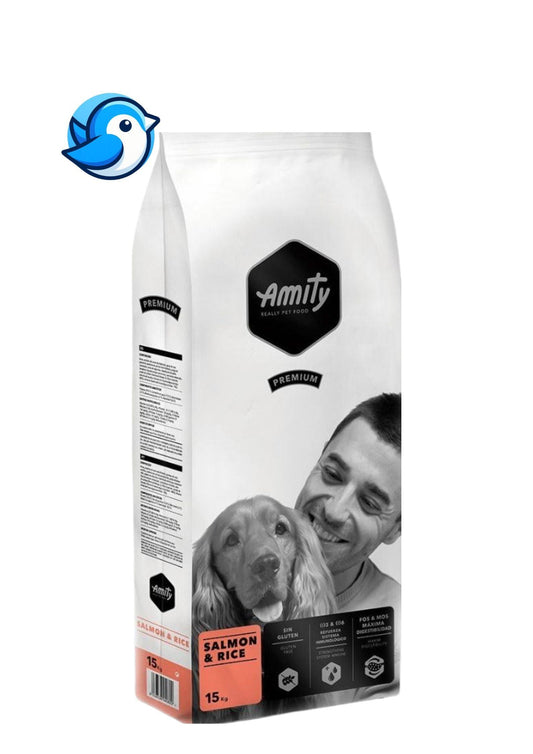 Amity 15kg Premium Salmon & Rice Lazac rizs, standard szárazeledel