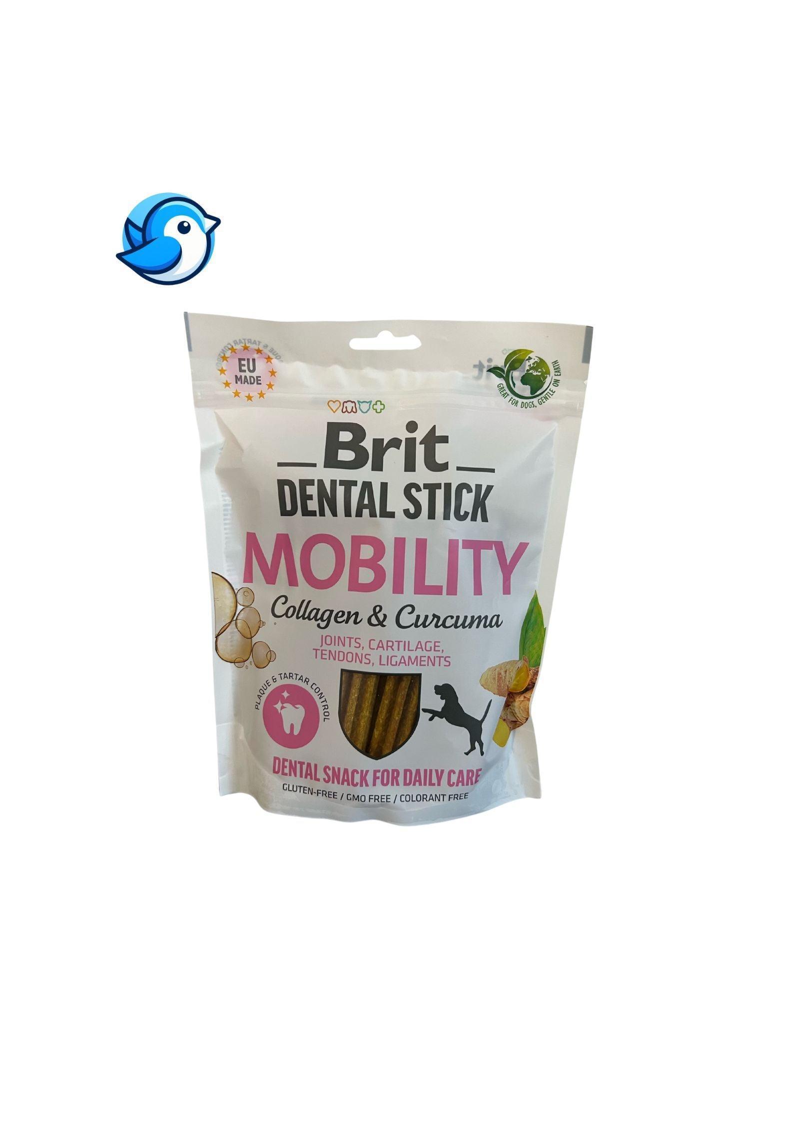 BRIT DENTAL STICK MOBILITY KURKUMÁVAL 251GR FOGTISZTÍTÓ - Pöpi Állateledel és Kiegészítők