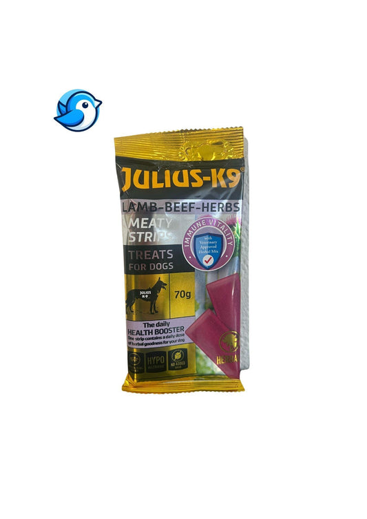 JULIUS-K9 MEATY SNACKS 70G 4DB GYÓGYNÖVÉNY - Pöpi Állateledel és Kiegészítők