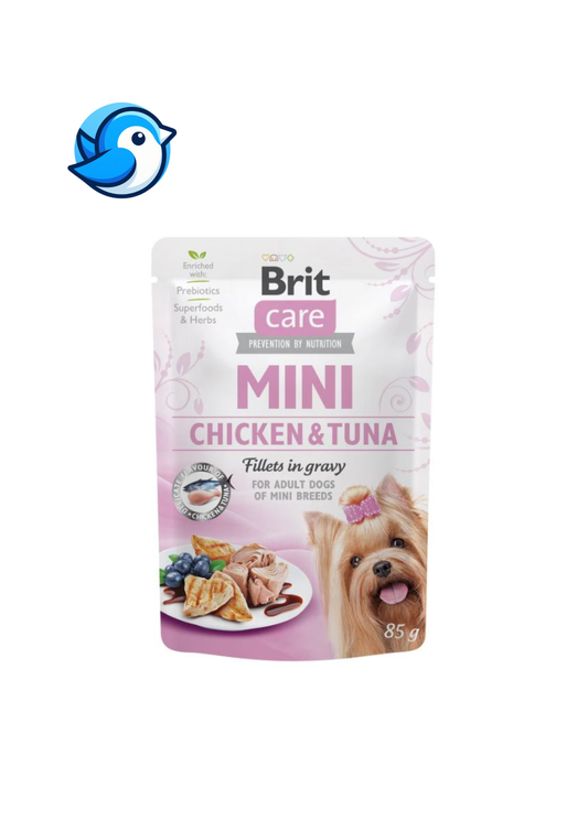 Brit Care Dog 24x85g MINI Csirke és Tonhal Alutasakos