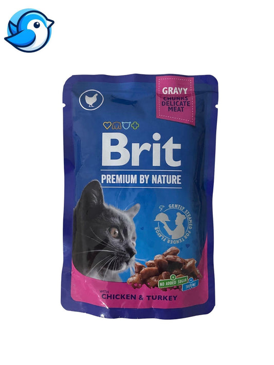 BRIT PREMIUM CAT 100g CSIRKE PULYKA NEDVES TÁP MACSKA - Pöpi Állateledel és Kiegészítők